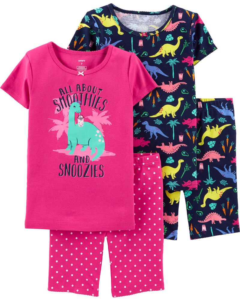 Carters 4-Piece Dinosaur Snug Fit Cotton PJs